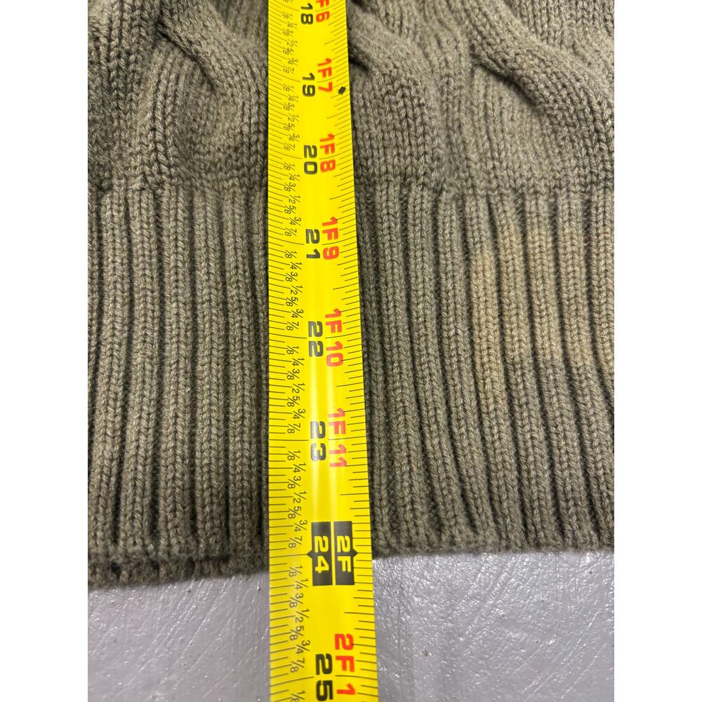 Polo Jeans Co Ralph Lauren Women’s XL Cable Knit Cardigan Green Sweater - Picture 6 of 8